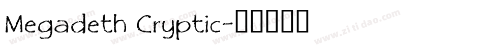 Megadeth Cryptic字体转换